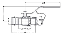 Viega ProPress ball valve Smart Connect feature, Model 2973.3_Dimensional