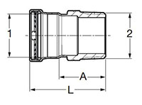 ProPress Adapter, P x MPT - Model 4011XL, 6011XL_dim