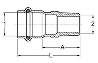 ProPress Adapter, P x MPT - Model 4011, 6011_dim