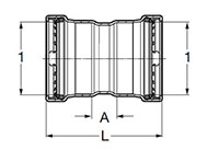 ProPress Coupling, P x P - Model 4015XL, 6015XL_dim