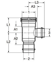 ProPress Tee, P x P x P - Model 4018XL, 6018XL_dim