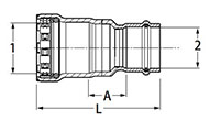 ProPress Transition Coupling, P x P - Model 4113, 5113_dim