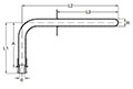 PureFlow Press Stub-out 90°, P x FTG - Model 2820.4ZL_dim