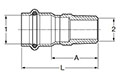 ProPress Adapter, P x MPT - Model 4011, 6011_dim