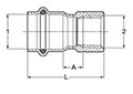 ProPress Adapter, P x FPT - Model 4012, 6012_dim