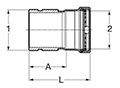 ProPress 316 Adapter, G x P - Model 4013.2XL_dim