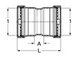 ProPress Coupling, P x P - Model 4015XL, 6015XL_dim