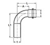 ProPress street Elbow 90°, P x FTG - Model 4016.1, 6016.1_dim