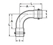 ProPress Elbow  90°, P x P - Model 4016, 6016_dim