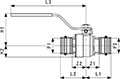 Viega ProPress ball valve - Model 2971.1XL - Z-measure