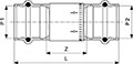 Viega ProPress check valve - Model 2974ZL - Z-measure